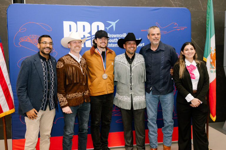 Brownsville Airport Welcomed Alex Fernández, Mr. Amigo 2026, During Charro Days Fiesta