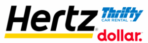 Hertz, Thrifty and Dollar car rental logo